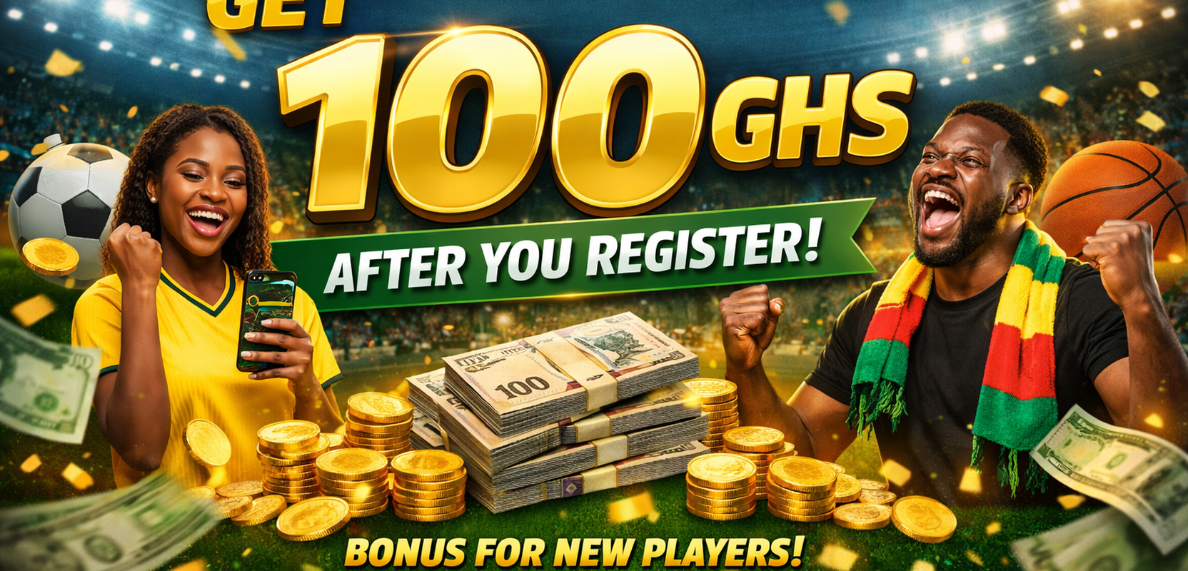 Get 100 GHS after you register